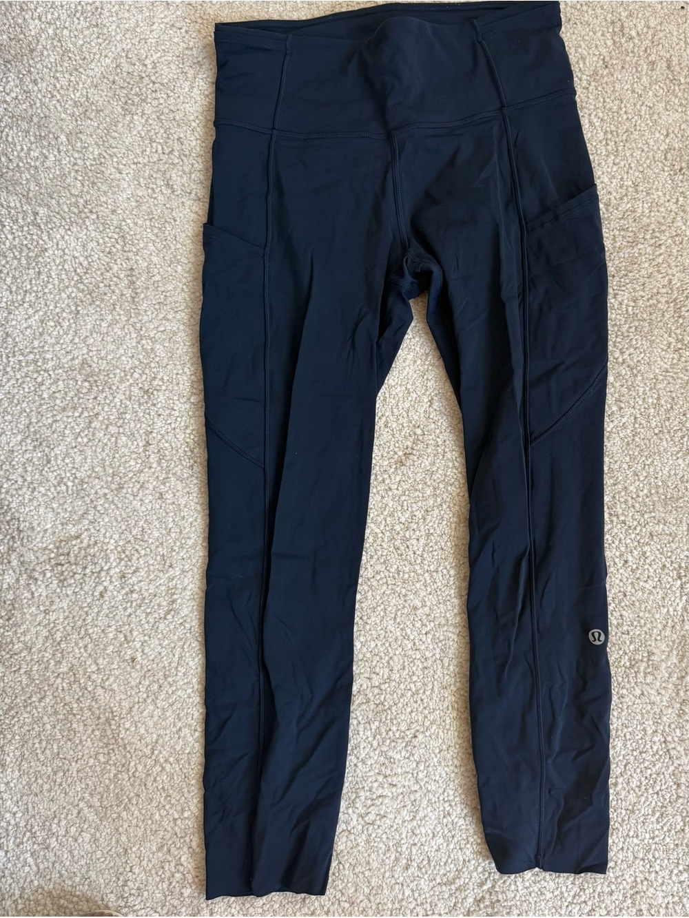 Lululemon Fast and Free Leggings Navy Blue